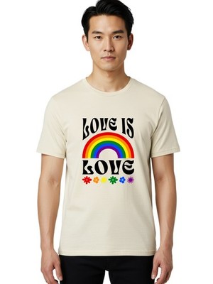 Love-Is-Love-1 Mens Graphic Tee,100% Cotton,Casual Summer Wear