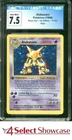 1999 POKEMON BASE SET 1ST EDITION #1 ALAKAZAM HOLO CGC 7.5