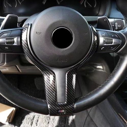 For BMW Carbon Fiber Steering Wheel Trim Cover For F20 F22 F30 F32 X5 M-Sport
