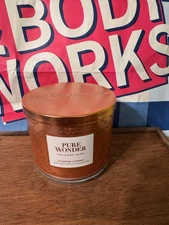 Bath & Body Works PURE WONDER 3 Wick Candle NEW