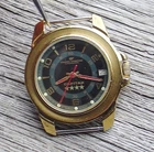 Vintage Rare Soviet CAPITAN (Vostok) Mens Watch 17j   Black Dial Serviced