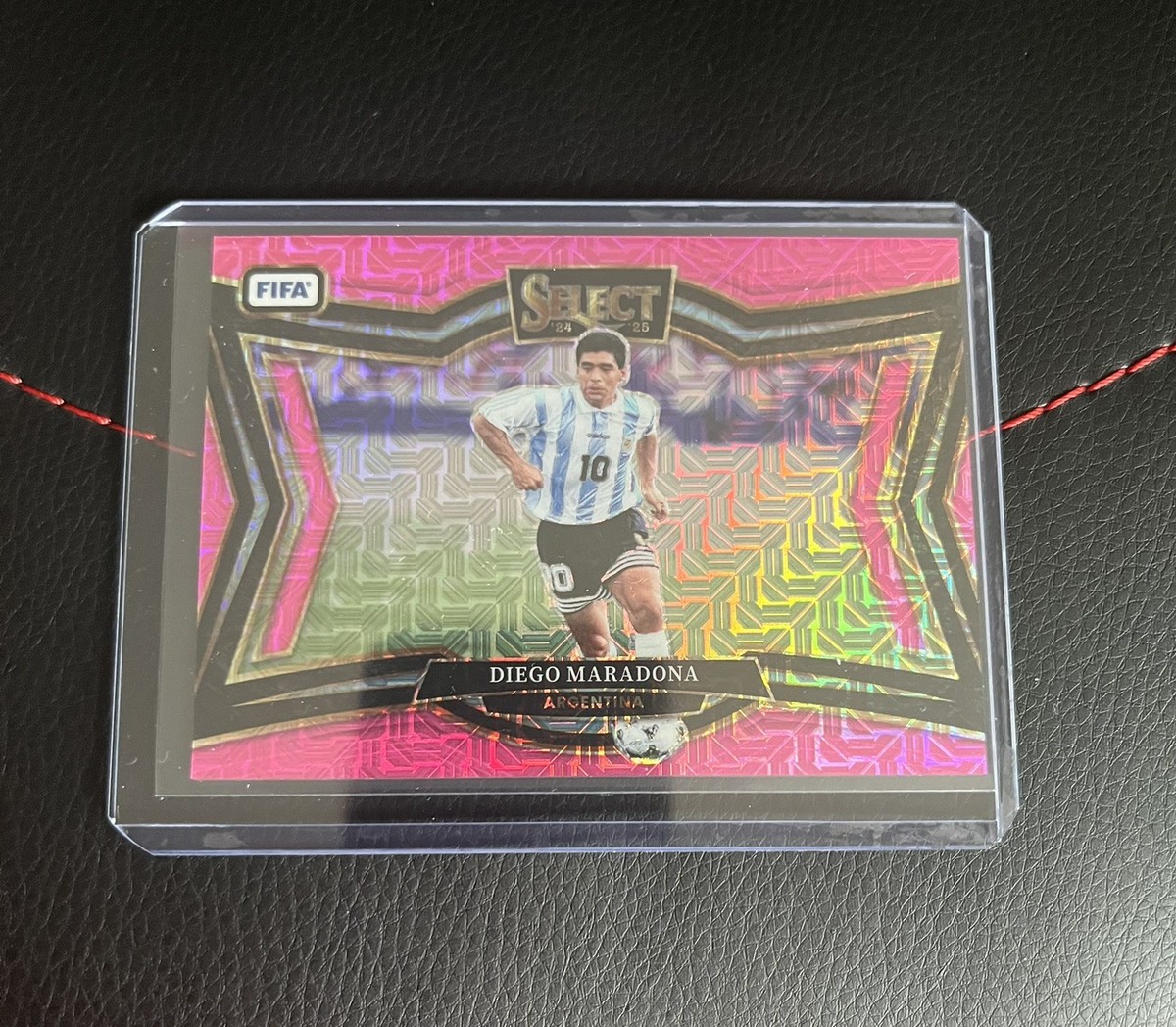 Diego Maradona 2024-25 Panini Select Fifa Pink Mojo Field Level