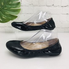Cole Haan Emory Women's Ballet Flat Size 8 B Black Patent Leather Slip On Shoes