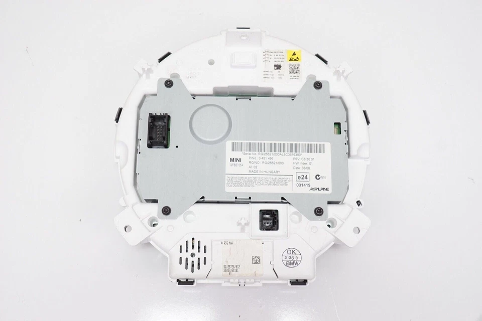 Cuadro de instrumentos calibre MINI COOPER radio navegación OEM 2007-2010 Foto 3 de 4