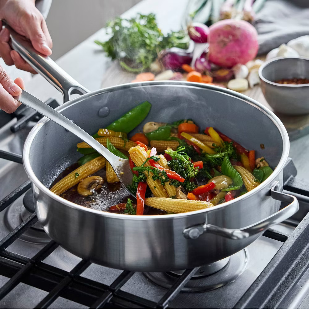 GreenPan Prism 5qt Hybrid Stainless Steel and Ceramic Nonstick