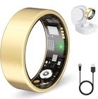 Smart Ring Health Fitness Tracker Size [10] [Gold] iOS Android 