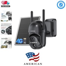 4G LTE Cellular Solar Security Camera Wireless Outdoor, No WiFi Solar Powered...