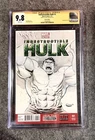Indestructible Hulk # 1 - Signed & Sketch by Sajad Shah CGC Graded 9.8 - Rare!!!