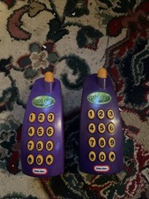 Pair Of Vintage Little Tikes Purple Phone Kitchenette Phone Sounds Work 