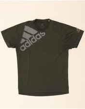 ADIDAS Mens Climalite Graphic T-Shirt Top Small Grey Polyester BD16