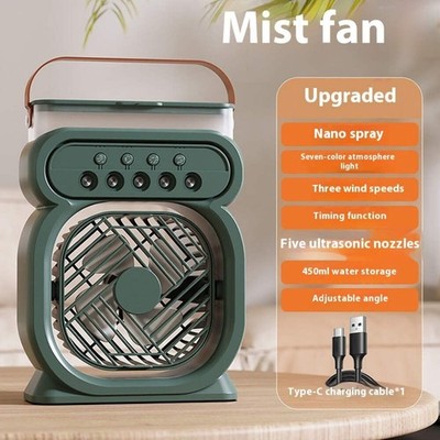 3 In 1 Portable Air Conditioner Evaporative Air Cooler LED Night Lights 3 Speeds