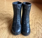 Vintage 1960's/1970's HASBRO GI Joe TALL BLACK BOOTS (mrkd 1 and 2 on Soles)