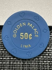 .50 GOLDEN PALACE CASINO CHIP POKER CHIP LIMA PERU GAMBLING TOKEN