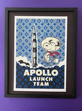 DEATH NYC Hand Signed LARGE Print Framed 16x20in COA SNOOPY APOLLO SCHULZ N