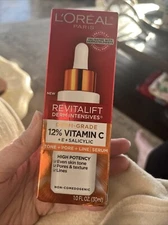 L'Oreal Revitalift Derm Intensives 12% Vitamin C + E Salic Acid Serum 1.0 oz.
