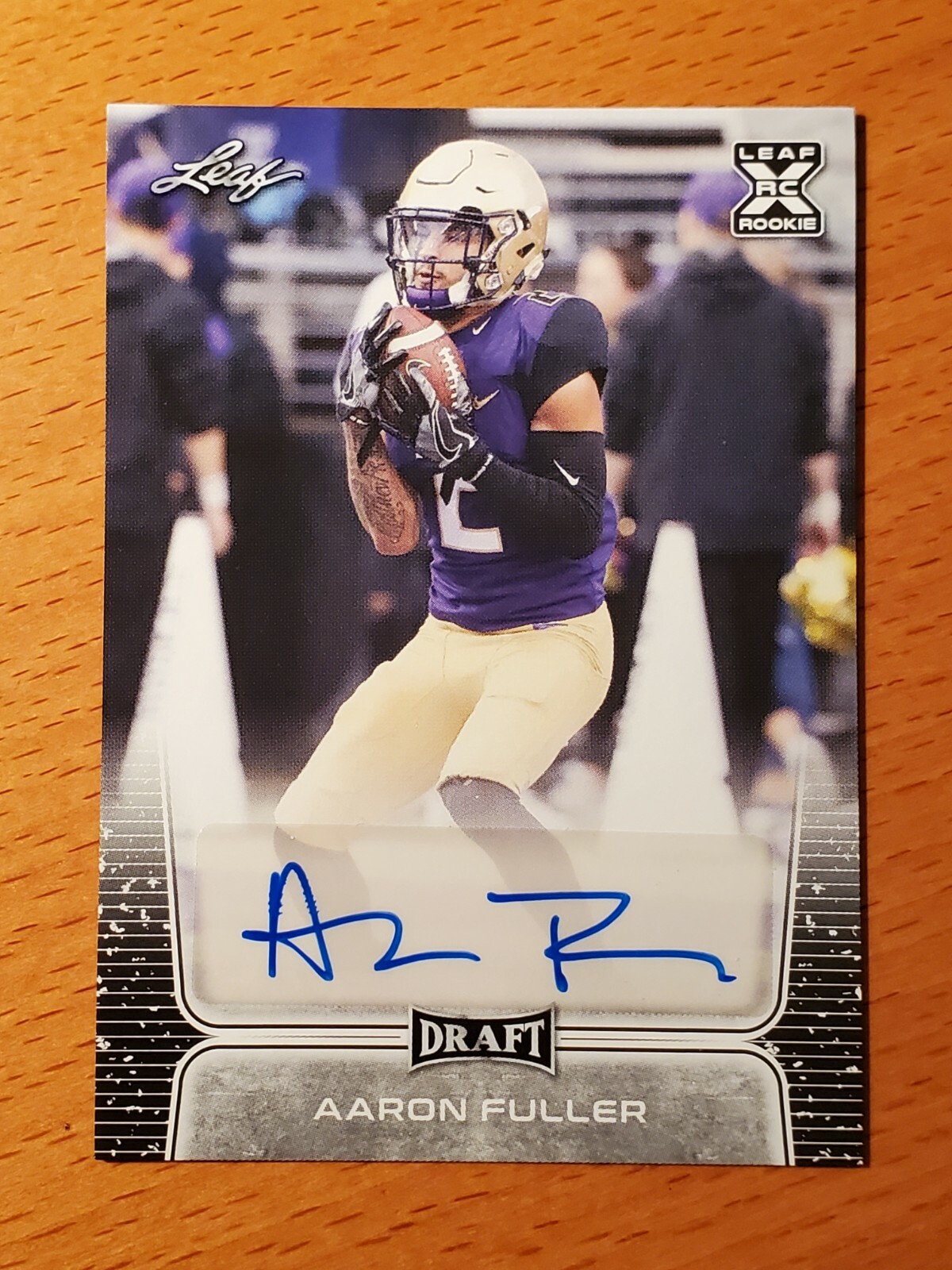 2020 Leaf Draft Autographs #BAAF1 Aaron Fuller Washington WR Rookie