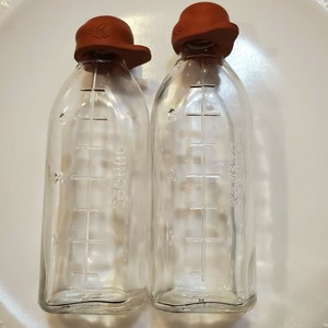 old fashioned glass baby bottles