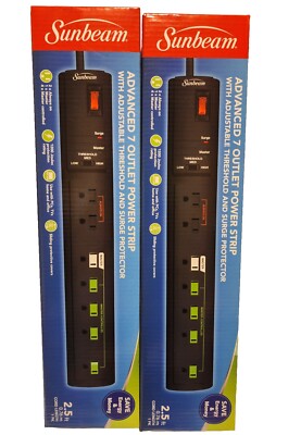 Sunbeam Advanced 7 Outlet Power Strip With Surge Protector