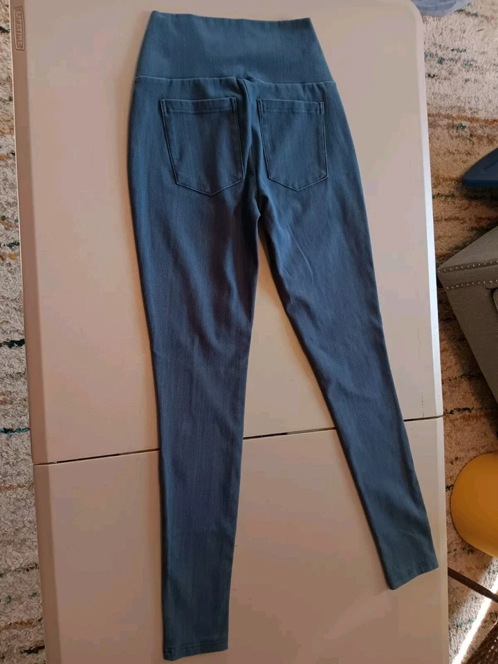 Женские эластичные леггинсы Agnes & Dora размер S с высоким подъемом синие джинсовые (Jo) - Изображение 4 из 4