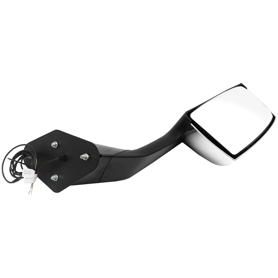 Par de espejos retrovisores cromados diestros y diestros para Volvo VNL 2004-2017 con luces de giro Foto 4 de 4