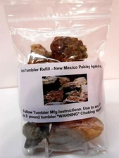 Rockhound's 1st Choice Rock Tumbler N Mexico Multi-Color Paisley Agate Rough 8oz