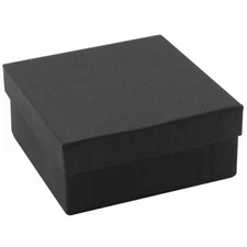 100 Matte Black Cotton Filled Bracelet Watch Bangle Gift Boxes 3.5" x 3.5" x 2"