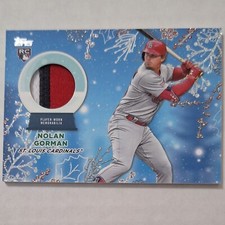 Nolan Gorman 2023 Topps Holiday Player Worn Metalic Snowflake Rookie Relic /10