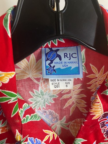 RJC Made Hawaii BOYS Floral Shirt Shorts Sz 6 - Picture 4 of 7