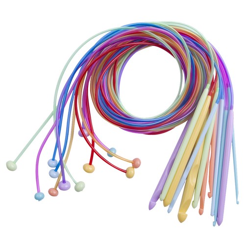 12Pcs Needle Hook ABS Afghan Tunisian Sweater Needles for Handicraft Enthusiasts - Imagen 7 de 11