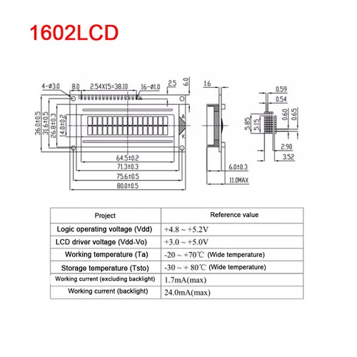 1602 12864 2004A LCD Blue/Yellow Display Module LED 3.3V/5V Board For Arduino - Picture 11 of 14