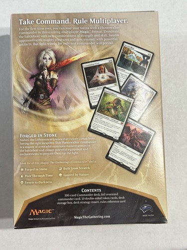 MTG Forged in Stone Commander Deck 2014 Factory Sealed New English stored since! - Picture 2 of 2
