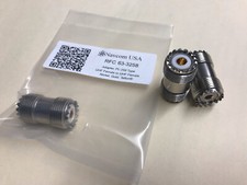 2 RFC Model 63-3258 UHF Double Female Adapter Mil  PL-258 Teflon , Gold, Nickel