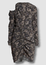 900 Isabel Marant Womens Tosca Paisley Print Long Sleeve Silk Dress Size 36 US4