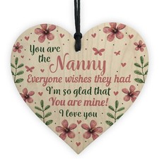 Nan Nanny Nanna Nan Gran Granny Gift Birthday Mothers Day Gift Wooden Heart Sign