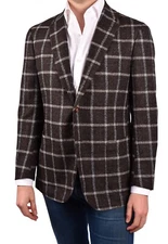 STILE LATINO blazer US 44 EU 54 wool silk linen SPRING SUMMER collection brown