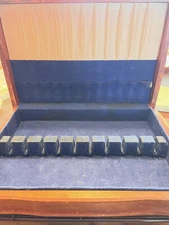 Vintage Silverware Wood Flatware box Chest Anti Tarnish - needs refinish