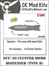 1/144 CK Mod Kits SUU-30 Cluster Bomb Cluster Bomb Dispenser #CK2415B