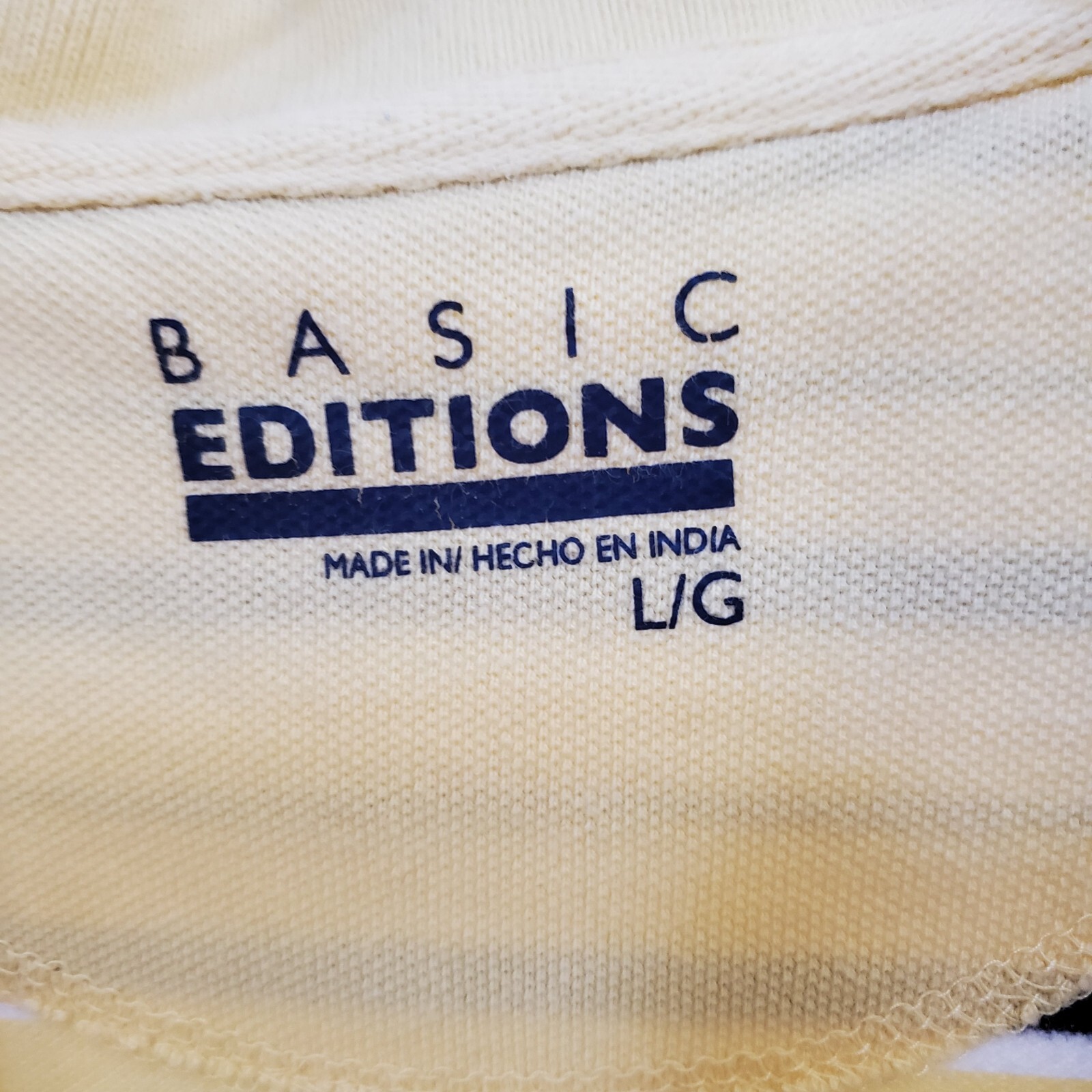 Womens Blouse By Basic Editions, Yellow, White, S… - image 3