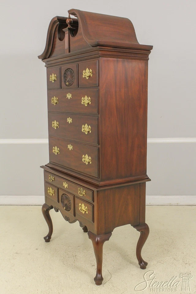 LF58143EC: HENKEL HARRIS 3 Part Queen Anne Mahogany Highboy - Изображение 2 из 4