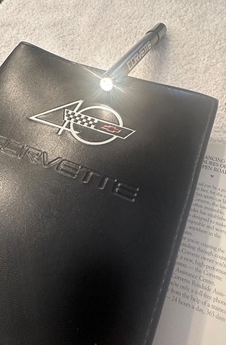 1993 Corvette Owners Manual Oem Flashlight(Works!), Pen, Leather Case, Vhs Tape!