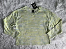 Art Class Thermal Shirt Girls Sz Large 10-12 Long Sleeve Green