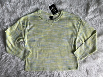 Art Class Thermal Shirt Girls Sz Large 10-12 Long Sleeve Green