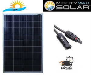Mighty-Max-100-Watts-100w-Solar-Panel-12V-Poly-Off-Grid-Battery-Charger-for-RV