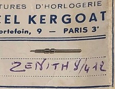 1xZenith 12"' cal. 120 120T Swiss watch movement parte 401- scegli 0,9m Neu