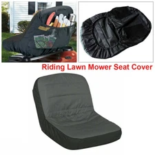 Universal Riding Lawn Mower Tractor Seat Cover Padded Comfort Pad Storage Gray