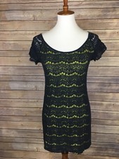 Chelsea & Violet Small Dress Bodycon Lace Overlay Hippie Boho Festival 