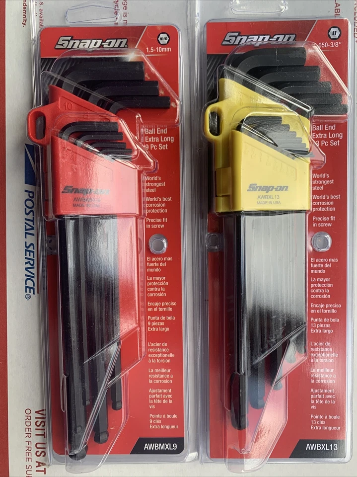 Snap-on Extra Long Fractional And Metric Hex Wrench Sets - Image 2 of 4