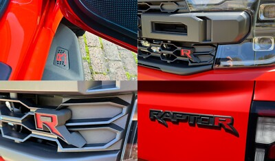 #ad #ad Ford NextGen Ranger Raptor sidestep front rear badges carbon fiber infill AU $75.99