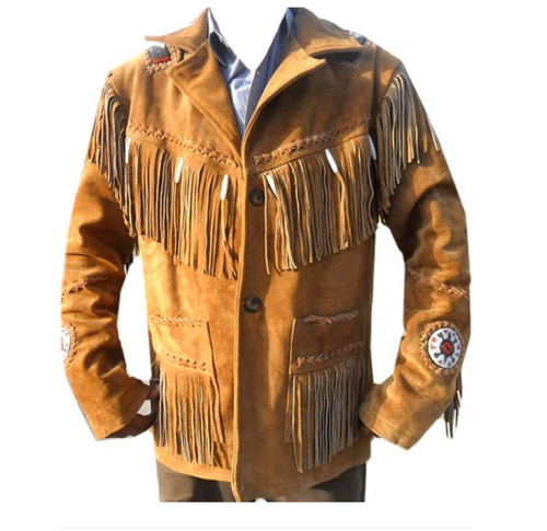 Mens Old Cowboy Brown Buckskin Suede 