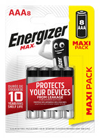 Alkaline AAA Micro Batterie Energizer LR03 8 StüCk 1,5 V Max E92 / LR03 Vorrat